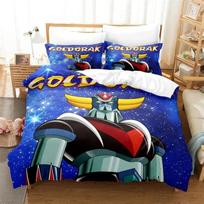 Goldorak Grendizer Patalynės komplektas, Antklodės užvalkalas, Antklodė, Lovos komplektas, Antklodės užvalkalas, Pagalvės užvalkalas, Karališko, Karalienės, Viengulio dydžio, Berniukams, Mergaitėms, Suaugusiems 70x133cm 2pcs