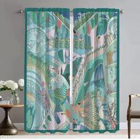 Chinese Style Blackout Curtain for Room 2 Panel Shades Curtains Child Room Tulle for Bedroom Home Interior Curtains Partition W50xH70cmx2pcs-CL