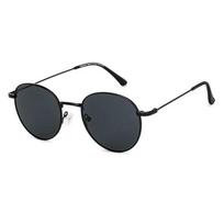 VINCENT CHASE EYEWEAR By Lenskart|Polarization Sunglasses| Full Rim Round Branded |Polarization And 100% Uv Protected,Grey