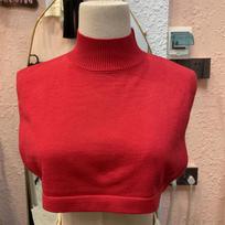 Solid Color Decorative Collars High Collar Scarf Fake Collar Knitted Sweater Women's Detachable High Elasticity Regular Fashion raudona