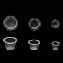Skaidrūs blakstienų priauginimo ir tatuiruočių įrankiai - Spalvota puodelio formos talpykla makiažui ir siuvinėjimui Small 0.8CM (100 pieces)