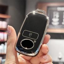 Raktų pakabuko dėklas Toyota Perodua Malaysia Automobilio rakto apsauga automobilio raktų pakabukas 2 mygtukai TPU Išmanus nuotolinio valdymo automobilio rakto dėklas juoda