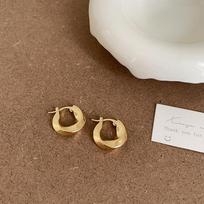 Cold Wind Twisted Metal Ear Buckles Female Niche Design Personality Simple Temperament Versatile Fashion Earrings Earrings