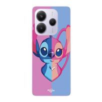 Dėklas - Maniacase - Xiaomi Redmi Note 14 5G - Lankstus - Mėlynas ir Rožinis - Stičas ir Angelas rožinė