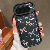 For Google Pixel 9 Pro Xl 8 Pro 8a Shockproof Colorful Bowknot Pattern Silicone Soft Candy Color Matte Anti-Fall Case Cover Google Pixel 9 juoda