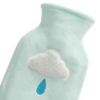 Warm Water Bag Thick Plush Hot Water Bottle Hand Warmer Large 500ML Student Portable Water-filled Heater white
