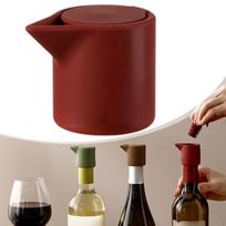 Wine Stopper Beverage Bottle Sealer Silicone for Wedding Party raudona