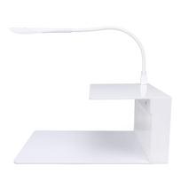 Blakstienų priauginimo pagalvės lentynos stovas su LED šviesa, 3 ryškumo lygiai, priauginimo įrankis, akrilinės blakstienos