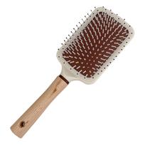 Cushion Hair Brush Minimalist Prevent Static Detangling Massage Brush with Wooden Handle for Home brown