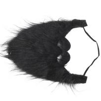 Stimulated Fake Beard Funny False Moustache Whiskers Facial Hair for Halloween CosplayBlack