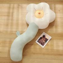 80/130CM Huge Colorful Flowers Duck Plush Pillow Plant Petal Cushion Stuffed Toys for Girls Baby Bed Decor Gift Sleeping Pillow 80cm balta