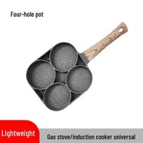 Non-Stick 4-Hole Breakfast Frying Pan for Eggs, Burgers, and Pancakes lightweight four-hole juoda