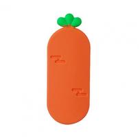 Shower Head Holder Suction Cup Wall Mounted Punch-free Silicone Carrot Shape Handheld Shower Head Bracket Bathroom Accessories oranžinė