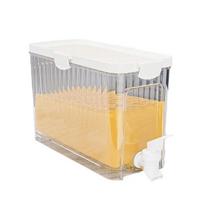 Cold Kettle Drinkware Fruit Tea Cold Brew Pot Water Jug With Faucet Juice Container Large Capacity Beverage Juice Jug 4L Plastic