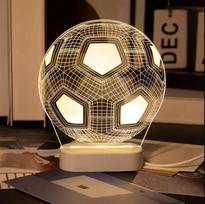 Night light lamp soccer ball football 3D lamp acrylic night light decorative decorations 14cm 14 balta