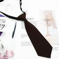 Vienspalvis mergaičių koledžo stiliaus uniforminis kaklaraištis, 23 cm - Madingas JK mokyklos aksesuaras raudona