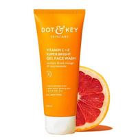 DOT & KEY Vitaminas C + E Super Šviesinantis Gelinis Veido Prausiklis Švytinčiai Ir Skaistinamai Odai | Visų Tipų Odai | Su Trigubu Vitaminu C | 100 ml
