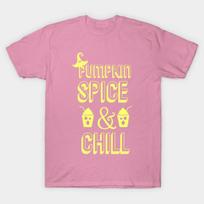 T Shirt Women Halloween Pumpkin Spice And Chill Harajuku Print Kawaii Tshirt Summer Short Sleeve Female T-Shirt Top Tee S rožinė