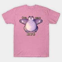 T Shirt Women Owl Bear Hug Prints Harajuku Print Kawaii Tshirt Summer Short Sleeve Female T-Shirt Top Tee S rožinė