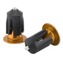 2pcs Bicycle Bar End Plugs Bike Handlebar End Caps Plugs for Road Bike Mountain BikeGold auksas