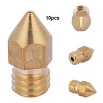 10Pcs MK8 Brass Extruder Nozzle for 3D Printer CR-10 A8 1.75mm0.4mm beige