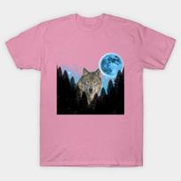 T Shirt Women Wolf Starlight Harajuku Print Kawaii Tshirt Summer Short Sleeve Female T-Shirt Top Tee S black