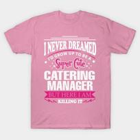 T Shirt Women Catering Manager Harajuku Print Kawaii Tshirt Summer Short Sleeve Female T-Shirt Top Tee S rožinė