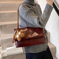 Vintage Underarm Bag Women'S Fashion Tote Bag High-End Shoulder Messenger Bag no pendant tamsiai ruda spalva