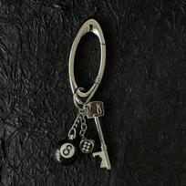 Unisex Essential Belt Icon Carabiner Blackout Keychain   Oval Solid Belt Buckle Couple Sliver Key Ring Women Men Bag Accessories one size