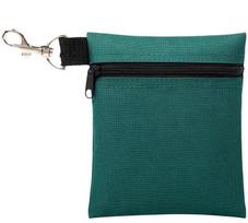 Portable Nylon Golf Waist Bag with Ball Sleeve and Tee Fork Holder tamsiai žalia spalva