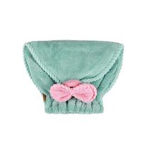 Coral Fleece Women's Absorbent Bowknot Shower Turban Cap 30*26cm