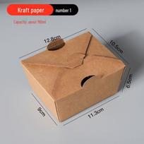Kraftinio popieriaus išsinešimui pietų dėžutė keptai vištienai ir salotoms Pack of 100 special offer brown