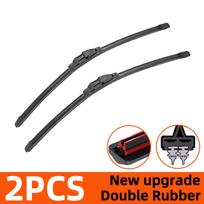 Automobilio valytuvai Dvigubos gumos BMW M3 3 serijos E90 2005-2009 Priekiniai valytuvai Pjoviklis Automobilių dalys Priedai Priekinio stiklo valytuvai Dėvimos dalys 2PCS gray