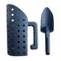 Smėlio kastuvas aptikimo įrankis su ergonomiška rankena universalus pritaikymas greitas smėlio sijojimas smėlio semtukas kasimo kastuvas metalo aptikimui 1 Set gray