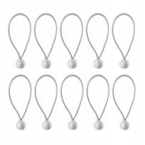 KADAX Set of rubbers with ball for tarpaulin fastening Rubber 10pcs 10 balta