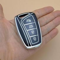 TPU Car Key Case Cover for Hyundai Genesis DH Grandeur Azera HG Equus 2013 - 2016 Grand Santa Fe 3 DM Ix45 Ix35 Accessories juoda