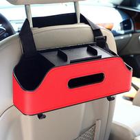 3 viename automobilio sėdynės atlošo puodelio laikiklis, daiktadėžė, telefono laikiklis, servetėlių dėžutė su dirželiais, automobilio galinės sėdynės organizatorius automobilio interjerui raudona