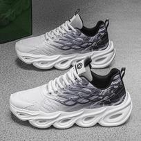 Sneakers Men's Shoes New Casual Sports Thick Sole Height Increasing Lightweight FashionHigh-quality Casual Running Shoes 39 juoda balta spalva
