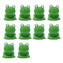 Varlių figūrėlės sodas ryškių spalvų statulos žavinga išvaizda kompaktiško dydžio varlės gyvūno modelis 10pcs