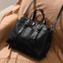 New Autumn and Winter Genuine Leather Trot Bag Crossbody Bag for Women Retro One-shoulder Handbag Trendy Couple Style brown