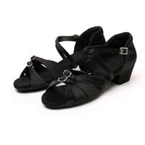 XIHAHA Women Latin Dance Shoes Modern Pole Dance Shoes Salsa Tango High Heel Adjustable Latin Shoes for Girls Ladies Ballroom 35 black