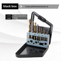 10-Piece Screw Extractor Set with Iron Box for Bolt Removal