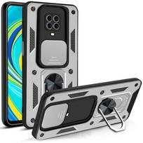 Skirta Xiaomi Redmi note 9S 9 pro max dėklas Kaukės magnetinis automobilio laikiklis žiedas Atsparus smūgiams šarvas Skirta Redmi note 9 galinis telefono dangtelis Poco M4 pro 4G sidabras