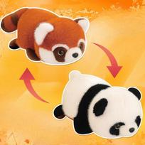 Cute Flip Panda Transformed Into A Little Panda Doll Plush Toy Fun Doll Girl Children's Day Gift 25cm
