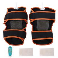 Knee Pads Electric Heating Brace Paint Relief Moxibustion Warmer Leg WrapUK Plug 100‑240V UK Plug black