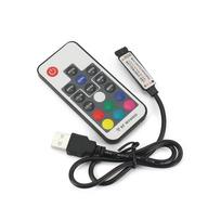 USB LED Dimmer RGB LED Controller Remote Control 17Key 5V Magic Home TV Backlight for 2835 5050 RGB LED Strip Decorate Room Lamp