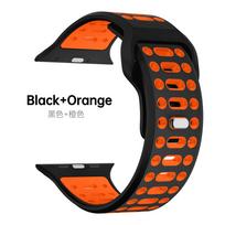 Silicone Band for Apple Watch Ultra 2 49mm 46mm 45mm 44mm 42mm Two-Color Bracelet Correa Iwatch Series 10 9 8 7 6 5 3 SE Strap 42mm(Unsuitable Series10)