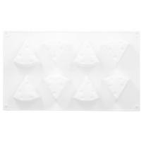 8 Cavity Cheese Cake Silicone Mold DIY Baking NonStick Mousse Chocolate Cookies Pastry Dessert Mould white