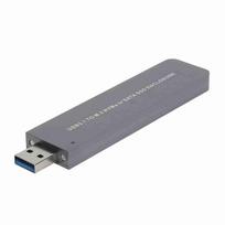Išorinis M.2 NVME kietojo disko dėklas USB 3.1 į NGFF, be įrankių, dvigubo protokolo SATA Tipas A (Ne gray