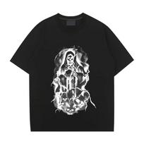 Hip hop men's T-shirt Grim Reaper street short sleeve Black T Shirt High quality Loose Breathable Short sleeve New Fashion Tops S juoda